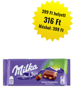 MILKA ALPESI TEJCSOKOLÁDÉ MOGYORÓS 100G